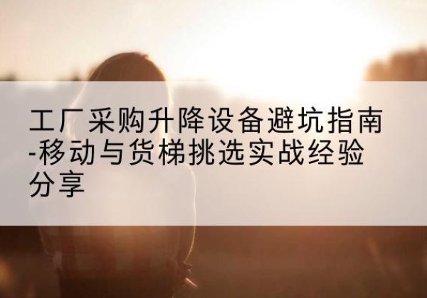 苏尼特左旗移动式升降机怎么选-工厂采购升降设备避坑指南-移动与货梯挑选实战经验分享