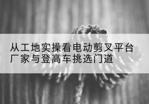 苏尼特左旗电动剪叉升降平台厂家-从工地实操看电动剪叉平台厂家与登高车挑选门道